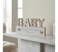 Garden Greatness Standing Baby Plaque Decoration in White | Size: 1 Pack Garden Greatness White 1 Pack