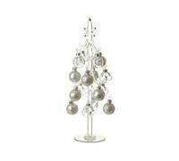 Garden Greatness Standing Glass Bauble Tree Decoration in Silver | Size: 1 Pack Garden Greatness Silver 1 Pack