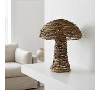 Garden Greatness Standing Rattan Mushroom Decoration in Brown | Size: 1 Pack Garden Greatness Brown 1 Pack