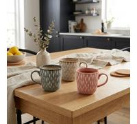 Garden Greatness Textured Stoneware Glazed Mug Trio