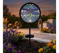 Garden Greatness Tiffany Dragonfly Solar Garden Stake Light