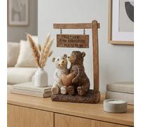 The Leonardo Collection Bear Family Sign With Quote Carved Ornaments For Home Decor | Ideal Figurines Friendship Gifts For Women & Men | Lovely Table Centerpiece & Living Room Accessories