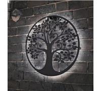 Garden Greatness Tree Of Life Solar Garden Wall Light in Black | Size: 1 Pack Garden Greatness Black 1 Pack