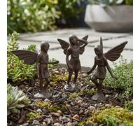 Garden Greatness Trio Cast Iron Standing Fairies