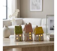 Garden Greatness Trio LED Light Up Pastel Houses Decoration | Size: 3 Pack Garden Greatness Multicolor 3 Pack