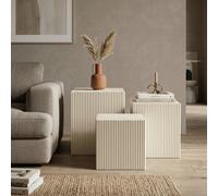 Garden Greatness Trio Square Ribbed Sand Display Pedestals