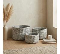 Garden Greatness Trio Woven Grey Storage Baskets