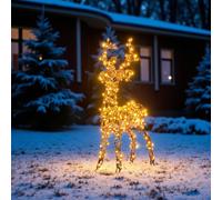 Garden Greatness Twinking 1.4m Light Up Standing Reindeer in Brown | Size: 1 Pack Garden Greatness Brown 1 Pack
