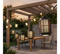 Garden Greatness Urbane Lantern Warm White String Lights Garden Greatness White