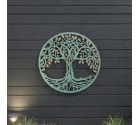 Garden Greatness Verdigris Rustic Tree Of Life Garden Wall Art