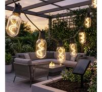 Garden Greatness Vintage Filament Solar String Lights in Black | Size: 1 Pack Garden Greatness Black 1 Pack
