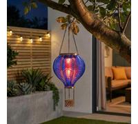 Garden Greatness Violet Hanging Solar Hot Air Balloon