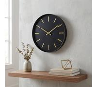 Garden Greatness Vitus Striking Muted Gold Wall Clock in Black | Size: 1 Pack Garden Greatness Black 1 Pack