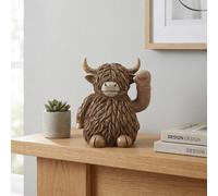 Garden Greatness Waving Happy Highland Cow Ornament