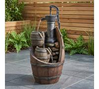 Garden Greatness Whisky Barrels Cascading Garden Water Feature in Brown | Size: 1 Pack Garden Greatness Brown 1 Pack