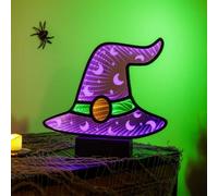 Garden Greatness Witch Hat LED Infinity Mirror Halloween Decor in Purple | Size: 1 Pack Garden Greatness Purple 1 Pack