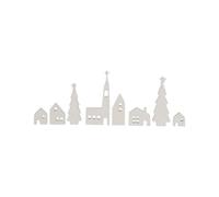 Garden Greatness Wooden Christmas House & Trees Ornament Set in White | Size: 1 Pack Garden Greatness White 1 Pack