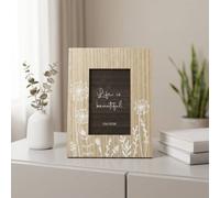 Garden Greatness Wooden Floral Photo Frame in Light Brown | Size: 1 Pack Garden Greatness Light Brown 1 Pack