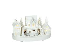Garden Greatness Wooden Light Up Christmas Moving Train Scene in White | Size: 1 Pack Garden Greatness White 1 Pack