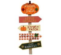 Garden Greatness Wooden Pumpkin Patch Autumn Sign Post Décor in Orange | Size: 1 Pack Garden Greatness Orange 1 Pack
