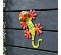 Garden Greatness Yellow Gecko Garden Lizard Wall Art Garden Greatness Multicolor