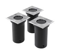Garden Ground Light Set Black/Silver 10.8x10.8x15cm Die-cast Alu SS Glass IP67x3