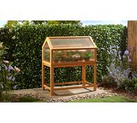Garden Grow Wooden Cold Frame with Legs, Brown