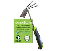 Garden Guru Hand Cultivator Rake Hoe Tiller Tool - Stainless Steel for Ultimate Strength - Rust Resistant - Ergonomic Handle - Great for Gardening Cultivating Loosening Weeding