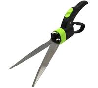 Garden Guru Hand Grass Clipper Scissors 360 Degree Rotatable Cutter Head - Ultra Sharp Stainless Steel Grass Shears - Comfort Grip Handles - Perfect for Edging Lawn, Trimming Shrubs & Flowers