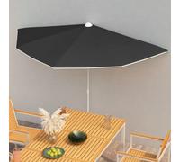 Garden Half Parasol with Pole Outdoor Umbrella Sunshade Canopy Parasol vidaXL
