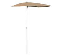 Garden Half Parasol with Pole Outdoor Umbrella Sunshade Canopy Parasol vidaXL