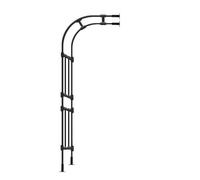 Garden Half-Side Arch Trellis for Climbing Plants - 240cm & 267cm Metal Rose Arbor Support for Outdoor Lawn & Yard, Durable Black Horticulture Design (90x240x50cm)