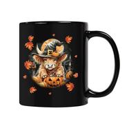Garden Halloween Decorations Halloween Mug Cute Pumpkin Mug Theme Ceramic 11oz for Daily for Present Coffee with Chocolate Set (C, One Size)