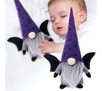 Garden Halloween Decorations Halloween Party Decorations Unique and Whimsical Bat Faceless Doll Dwarf Bull Christmas Figure Collectibles Pug Statue Outdoor Decoration (A, 20x8cm)