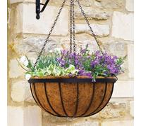 Garden Hanging Basket Round 14'' Pre Lined Flower Plant Planter 7.5L Outdoor