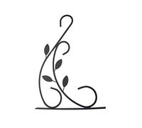 Garden Hanging Fancy Design Hooks /Wall Brackets- Steel Coated - Suitable for Hangind Bird Feeders, Baskets, Wind Chimes- Indoor Outdoor Decorative Vintage Look Hangers (Leaves)