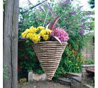 Garden Hanging Flower Basket Coco Jute Liner 12'' 14'' 16'' Rope Rattan Cone