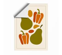 Garden Harvest Mid-Century Unframed Wall Art Print A1 (84.1×59.4cm), Wall Decor for Living Room, Bedroom, Office & Home, Art Gift