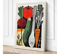 Garden Harvest Retro Canvas Wall Art Print 30x20 Inch