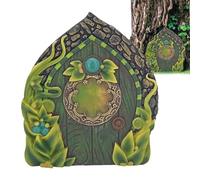 Garden Hatch- Enchanting Garden Spot, Decorative Gnome Pathway, Vertical Back Hook Aperture. Tough Resin Accessory Case Border, Little Habitation Entrance | for Bedrooms