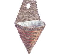 Garden Haven 12-Inch Sisal Rope & Fern Wall Torch Planter