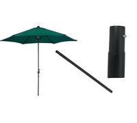 Garden Haven® Garden Parasol Replacement Steel Bottom Pole Tapered End for Crank & Tilt Umbrella Dark Grey 32mm Diameter with Push Button Connector