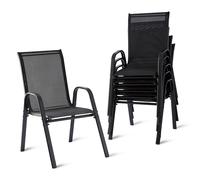 Garden High-back Stackable Armchair Set 150 kg