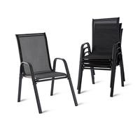 Garden High-back Stackable Armchair Set 150 kg