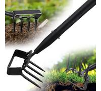 Garden Hoe, 157cm 2-in-1 Heavy Duty Hula Hoe Garden Tool for Weeding, Cultivator Stirrup Hoe with Adjustable Long Handle, Rake Gardening Tool for Loosening Pulling Weed