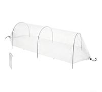 Garden Hoops 4ft Grow Tunnel with Netting for Raised Beds - Rust-Proof Steel Frame Plant Protector Kit for Vegetables