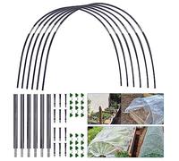 Garden Hoops for Netting - DIY Plant Cover Tunnel with Connectors, Frost & Sun Protection for Seedlings, Herbs & Flowers,Poly Tunnels Gardening for Allotments, DIY Greenhouse Kit (18pcs)