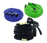 Garden Hose 100ft Expandable Hose Heavy Duty 3 Time Expandable Hose 7 Pattern High Pressure Water Spray Nozzle Flexible Leak-proof Hose No Kink Tangle-Free Portable Pocket Water Hose 1 Year Guaranteed