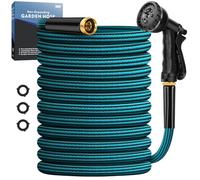 Garden Hose 50ft, Non-Expanding Water Hose Ultra Lightweight, Kink-Free, Sturdy, Flexible, Abrasion Resistant Hose for Yard, Lawn, Outdoor, Marine and Camper