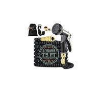 Garden Hose,75FT Hose Pipe,Expandable Garden Hose,Water Hose with Double Latex Core Pipe/Solid Brass Fitting/Metal Hose Pipe Spray Gun Nozzle,Magic